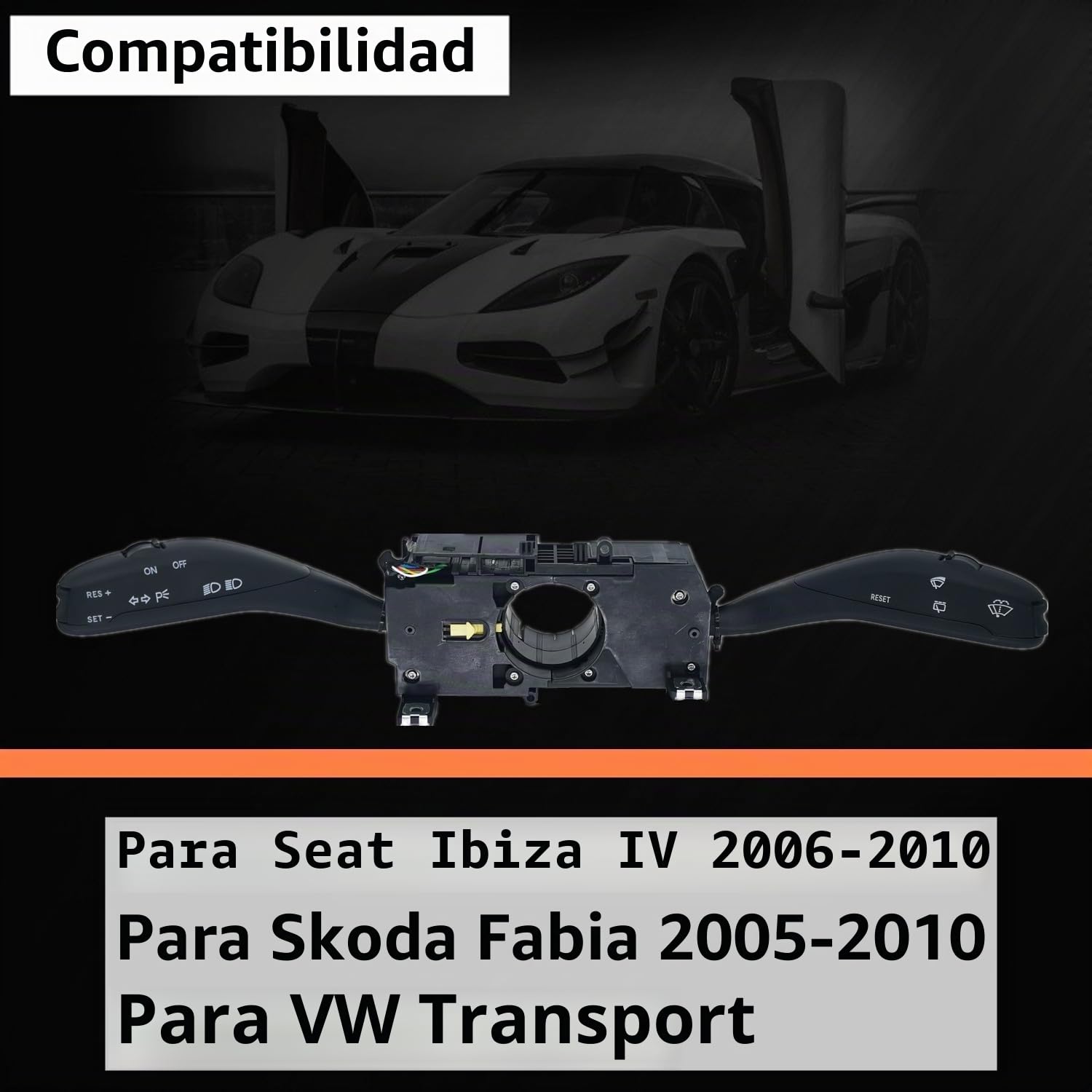 Interruptor Columna de Dirección palanca intermitente mando limpiaparabrisas para Seat Ibiza Skoda Fabia VW Transport 6RD953503B 7H0953513C