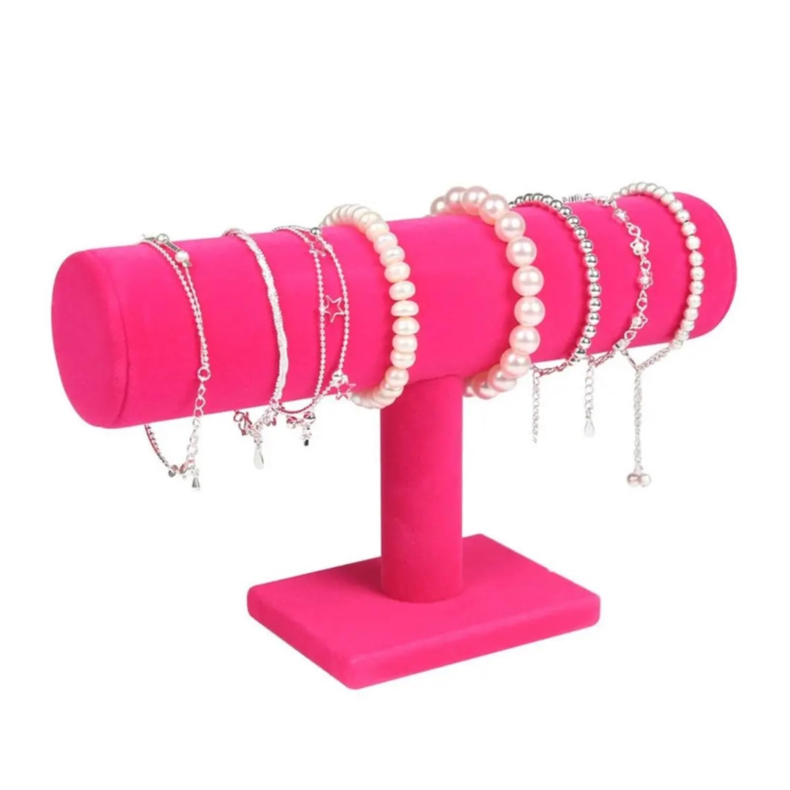 ZWCSHUU Watch Stand Velvet Bracelet Chain Watch Upright Display Rack Jewelry Organizer Hard Stand Holder(02)