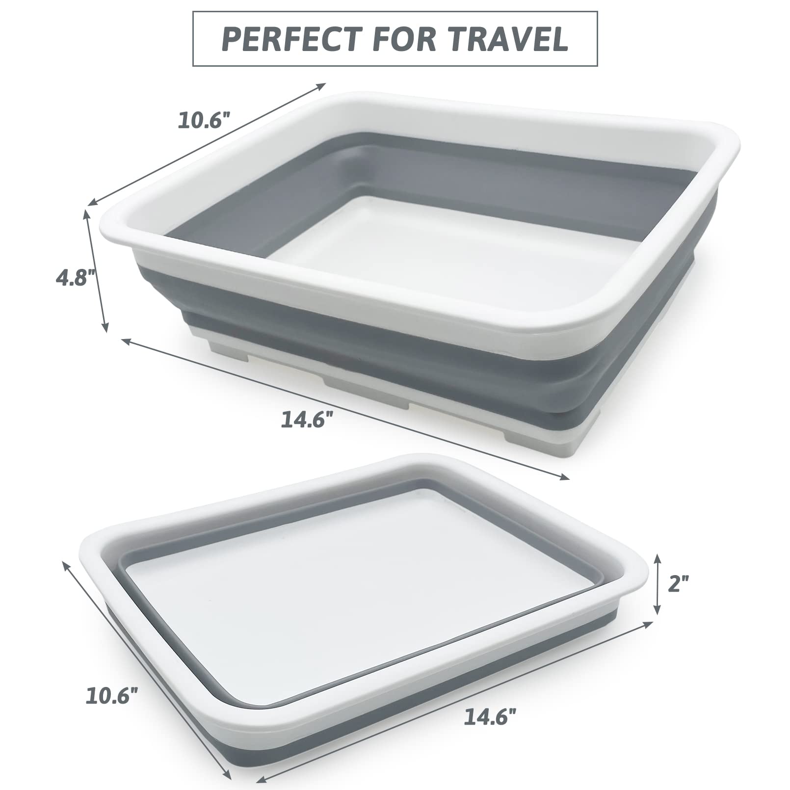Fhiny Open Cat Litter Box, Kitten Potty Pan Semi-Enclosed Foldable Waterproof Travel Toilet for Indoor Cats Small Pet Kitty Rabbit Supplies Easy to Clean and Assemble 14.6"×10.6"