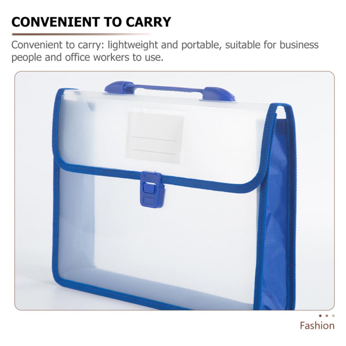 Kichvoe Borsa Porta Documenti A4 Design Verticale Elegante Set 5 Pezzi in Pp Resistente Grande Capacità, Pratica e Comoda da Trasportare per Ufficio e Lavoro
