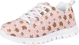 Suobstales Kid Shoes Cute Hedgehog Sneakers for Boys Girls Size 13 Breathable Mesh Shoes Cartoon Lightweight Lace-up Shoes for Outdoor Sports Running