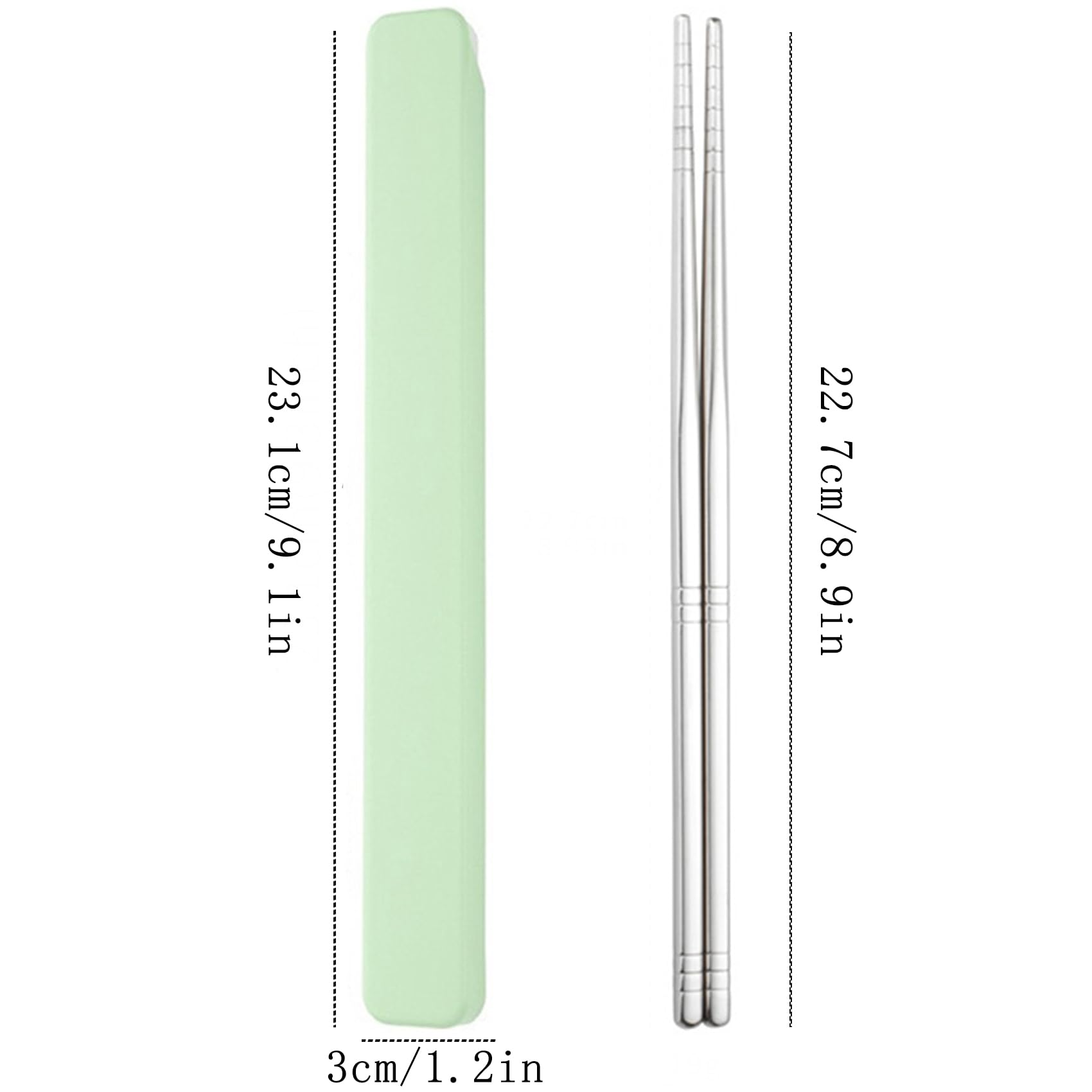 1 Pair Portable Chopsticks with Pull Design Case - Image 2