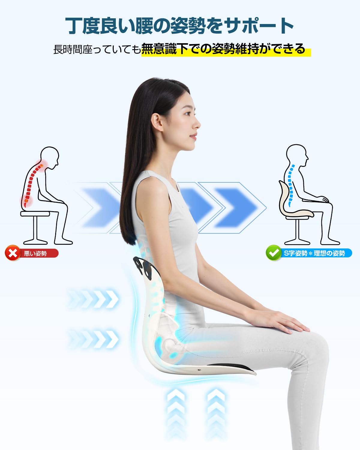 Amazon.co.jp: 【理学療法士推薦】KOJIHOMU 姿勢矯正 椅子 骨盤矯正