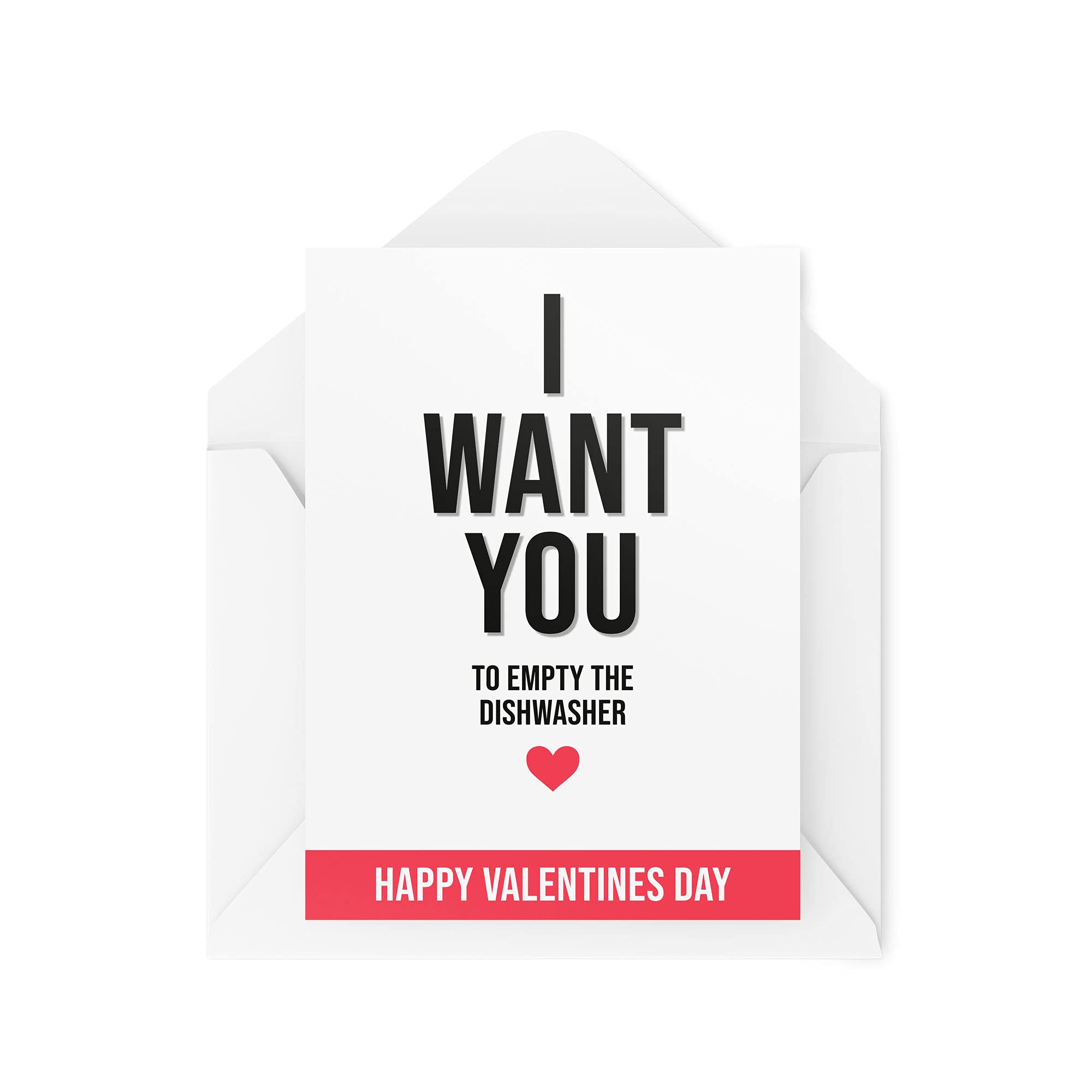 Funny Valentines Cards, for Her for Him Women & Men, I Want You to Put The Bins Out, Joke Banter Fun Comedy Love Wife Husband CBH419