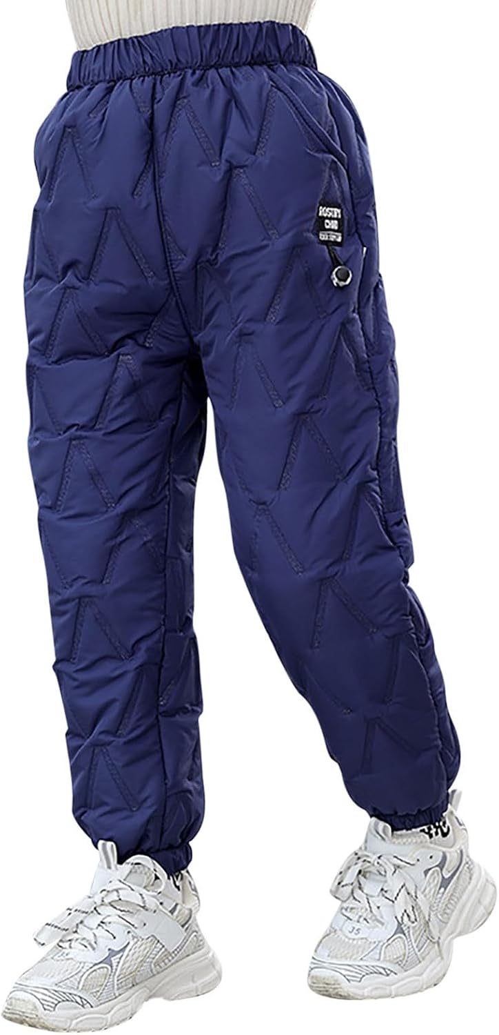 Boys Winter Snow Pants Fleece Lined Thick Activewear for Kids Comfortable Warm Clothing Suitable for Outdoor