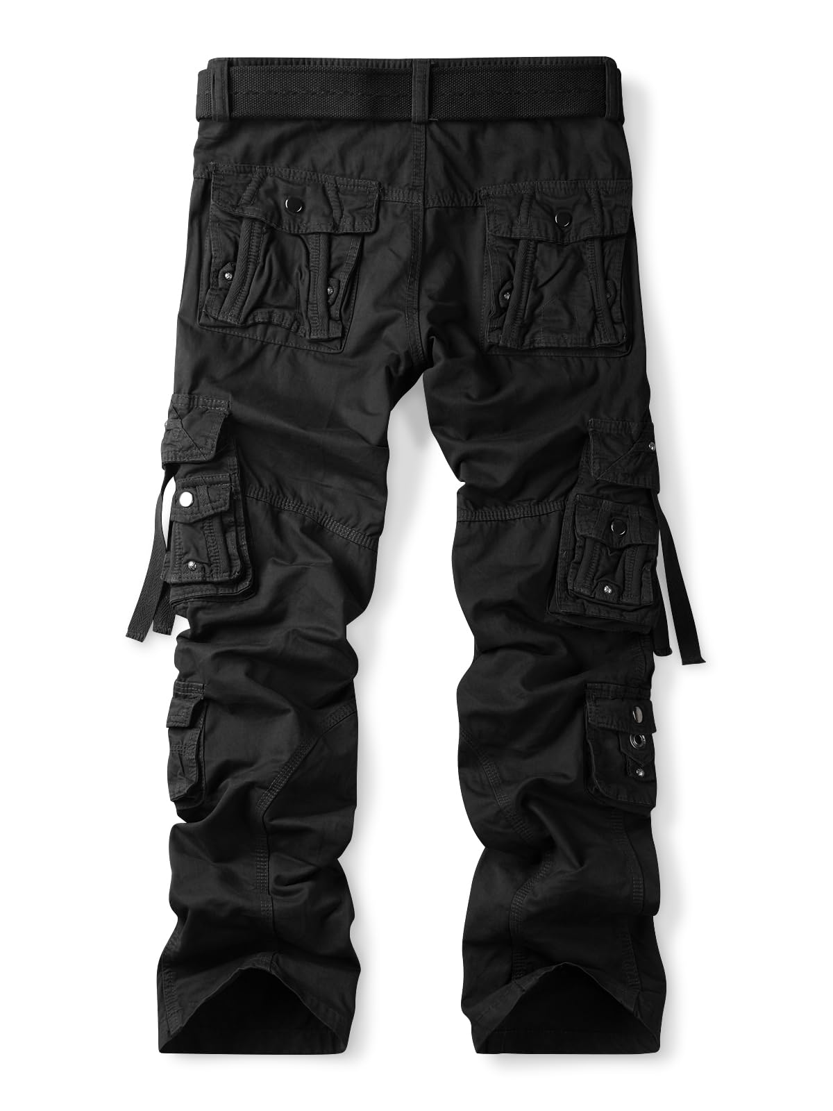 Aeslech Pantalones cargo de algodón para hombre, casuales, holgados, para el trabajo, senderismo, viajes, con bolsillos, ajuste holgado (sin cinturón)