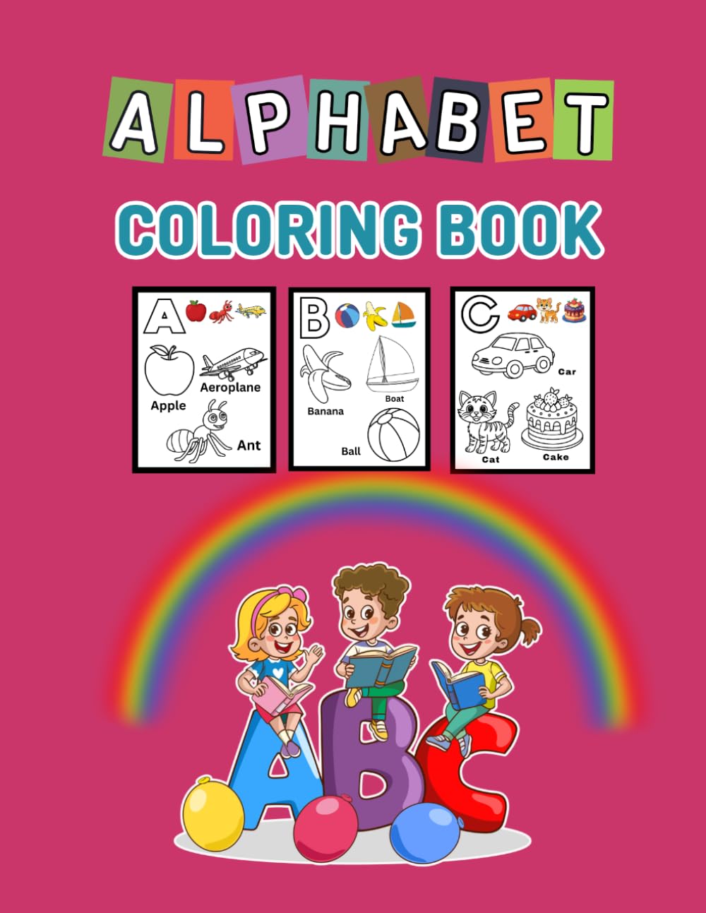 Alphabet kids coloring book: Alphabet drawing book