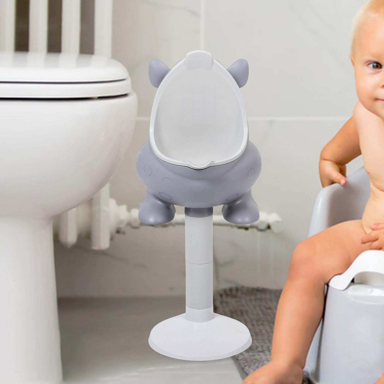 Urinario para Bebés Ajustable en Altura, Montado en Pared, Plástico