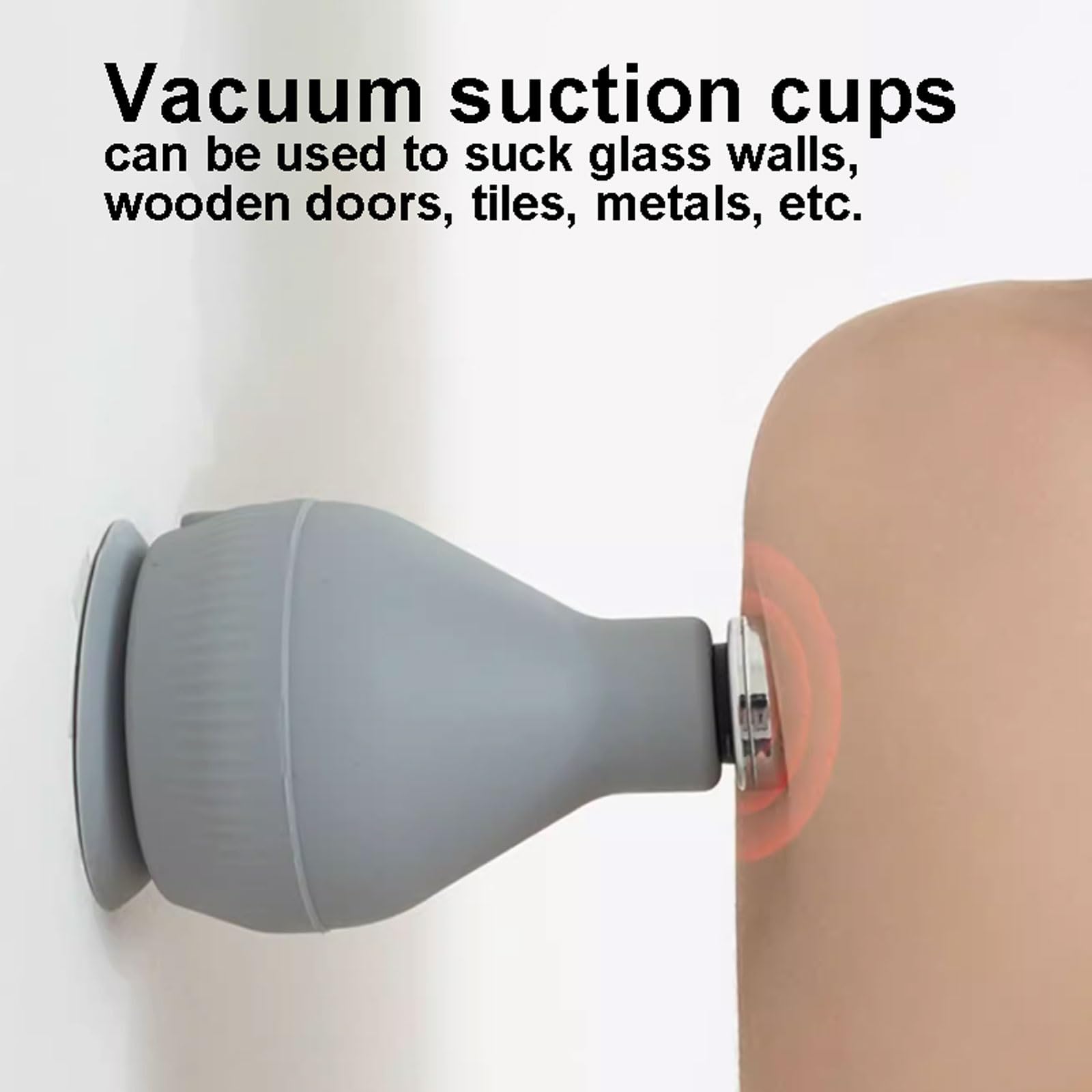 Portátil Pistola de masaje de plástico con 5 cabezales de masaje, masajeador de mano recargable con calor, masajeador de percusión de cuerpo completo poderoso(Pale Red)
