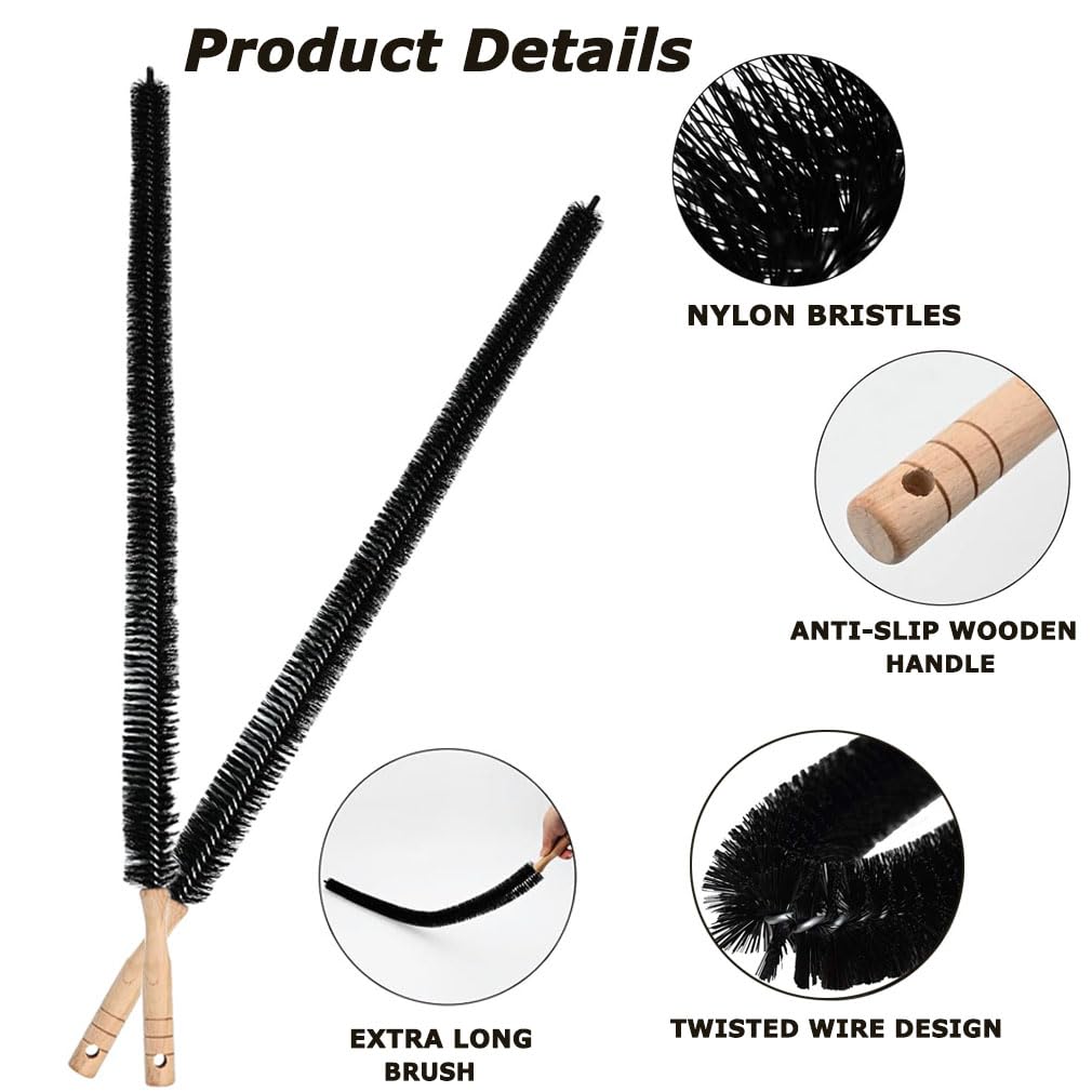 2 Pcs Radiator Cleaner Brush, Multipurpose Cleaning Brush Hard Bendable Flexible Brush, Thin Long 75 cm - Image 3