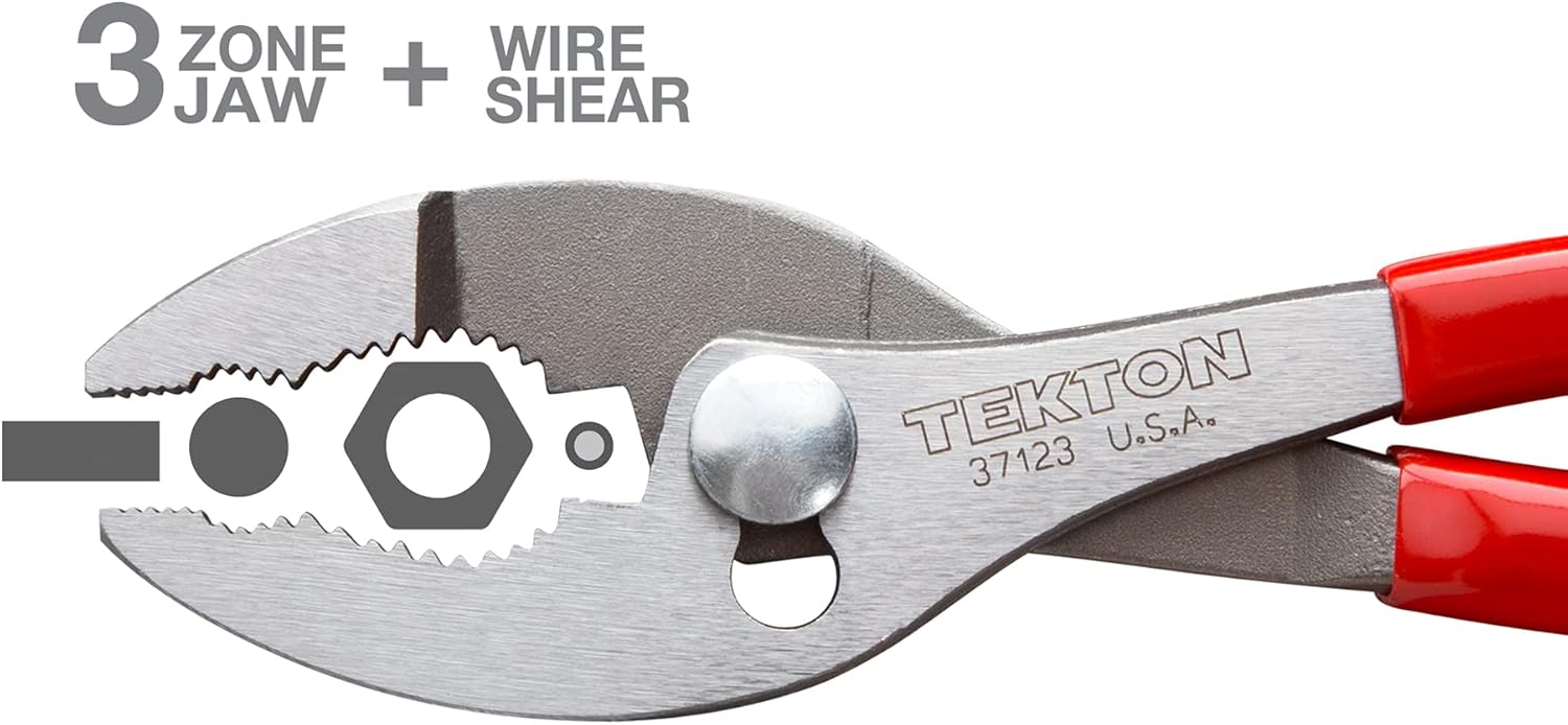 TEKTON Pliers Set, 6-Piece (Groove Joint, Slip Joint, Long Nose, Diagonal Cutting, Lineman's) | PLR99020