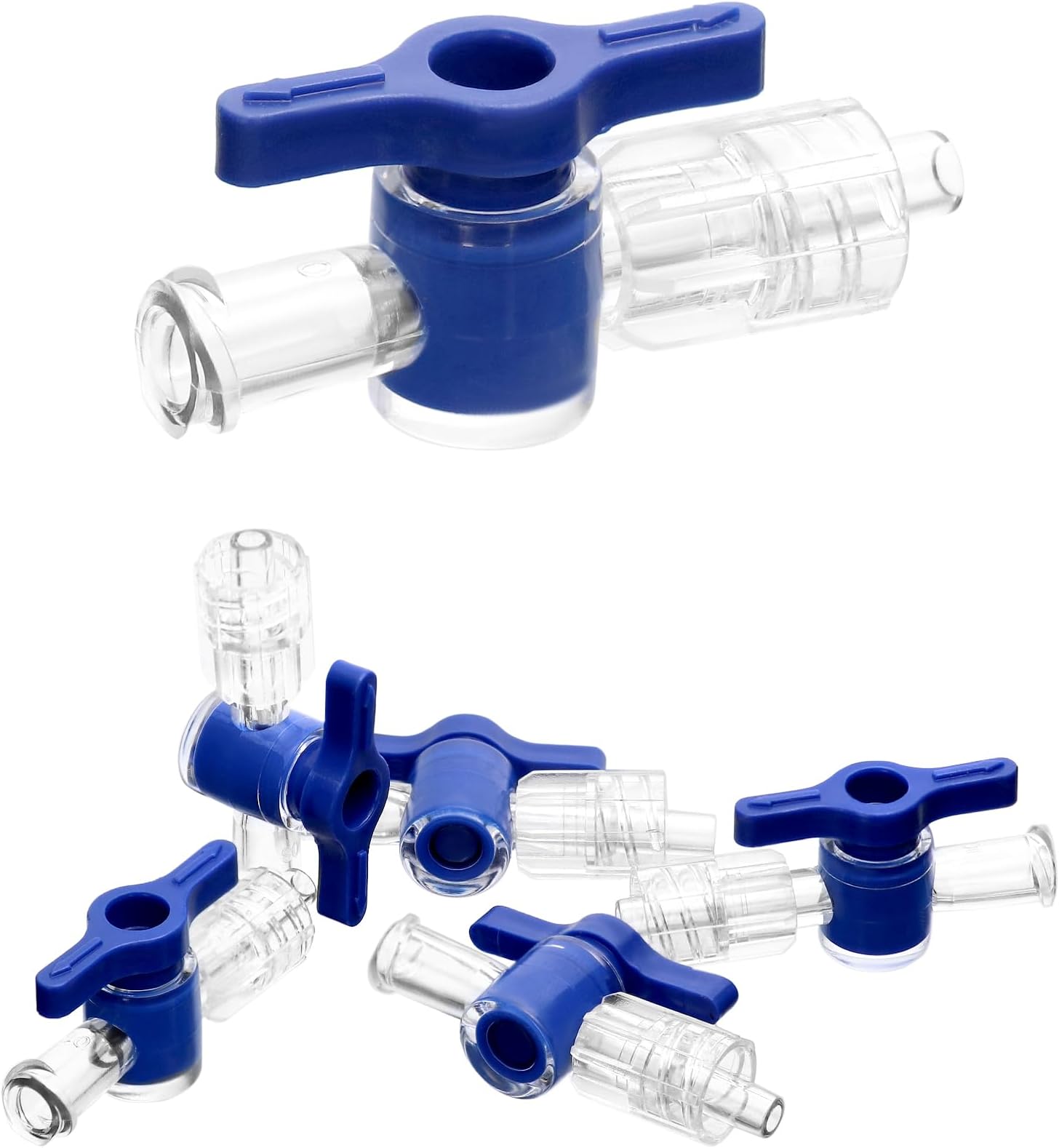 QWORK 2-Way Stopcocks with Luer Connection, Medical Injection Stopcock, Sterile, 20 Pack