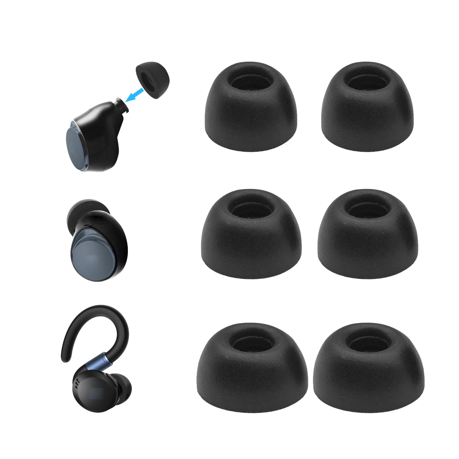 Amazon | Klowcok 交換用フォームイヤーチップ Soundcore用 Anker