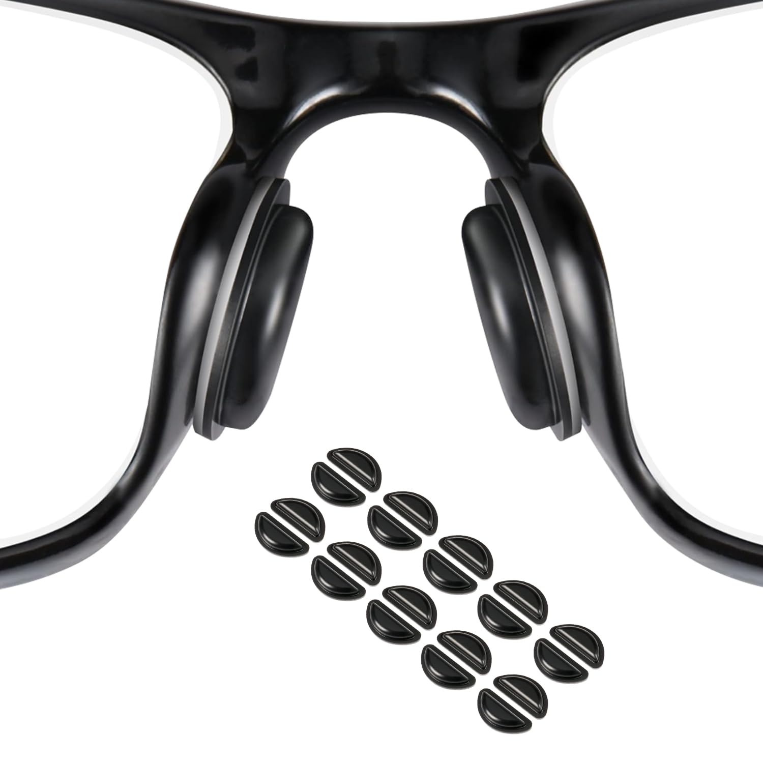 Photo 1 of 10 Pairs Silicone Eyeglass Nose Pads Compatible with Ray-Ban Meta Smart Glasses Wayfarer Headliner Skyler, Anti-Slip Self-Adhesive Nose Cushion Accessories, Comfort Replacement Nose Grips