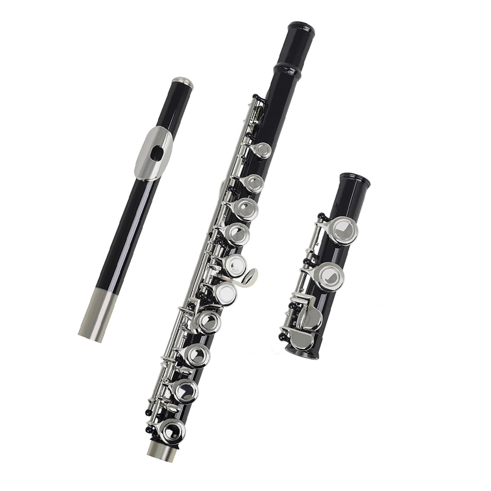 Flet Dęty Drewniany Z 16 Otworami Czarny Klucz C Mosiężny Flet Koncertowy Ze Skórzanym Etui instrument flet poprzeczny