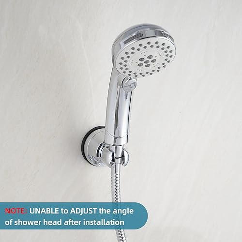 Miniatura 5 de iFealClear Soporte de cabezal de ducha con ventosa al vacío, soporte de cabezal de ducha de mano extraíble, soporte rociador de cabezal de ducha,