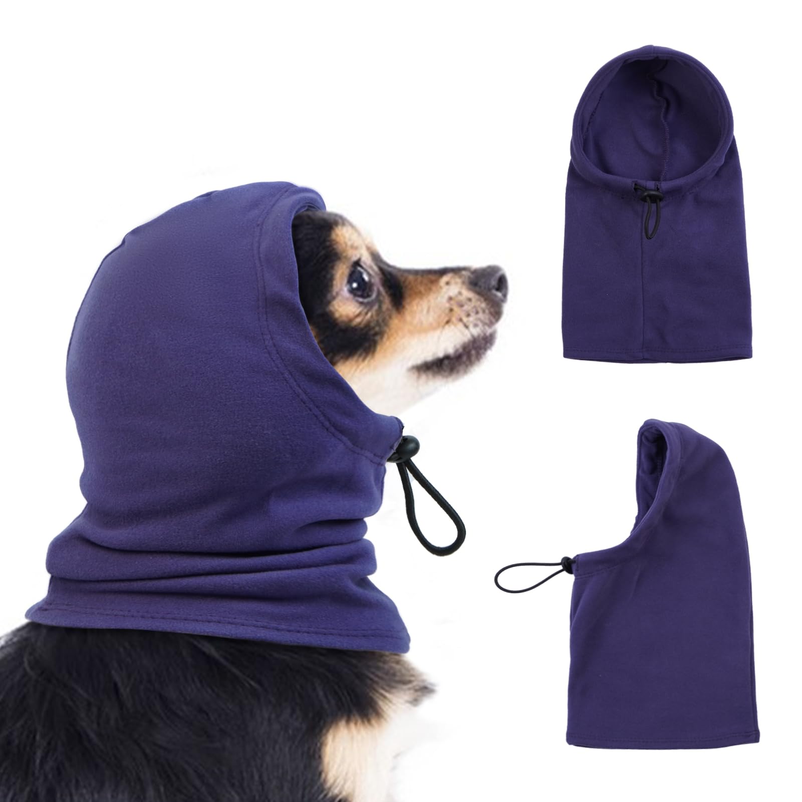Katzinst Dog Soundproof Snood, Ear Protection for Small Dogs, New Year Fireworks Hearing Protection, Anxiety Relief and Calming Scarf, Purple S โ image 1