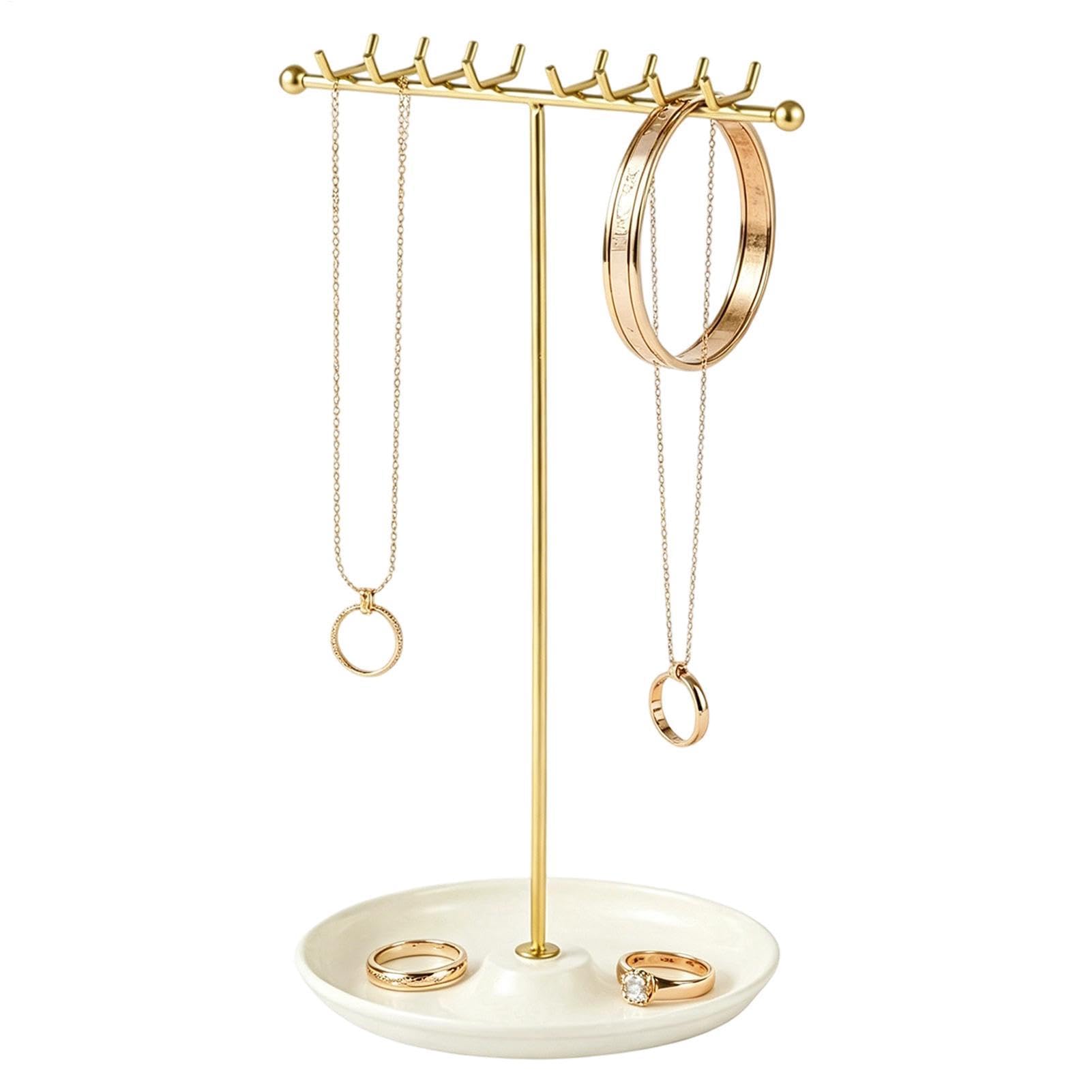 Organizador de joyas con ganchos para evitar enredos de collares