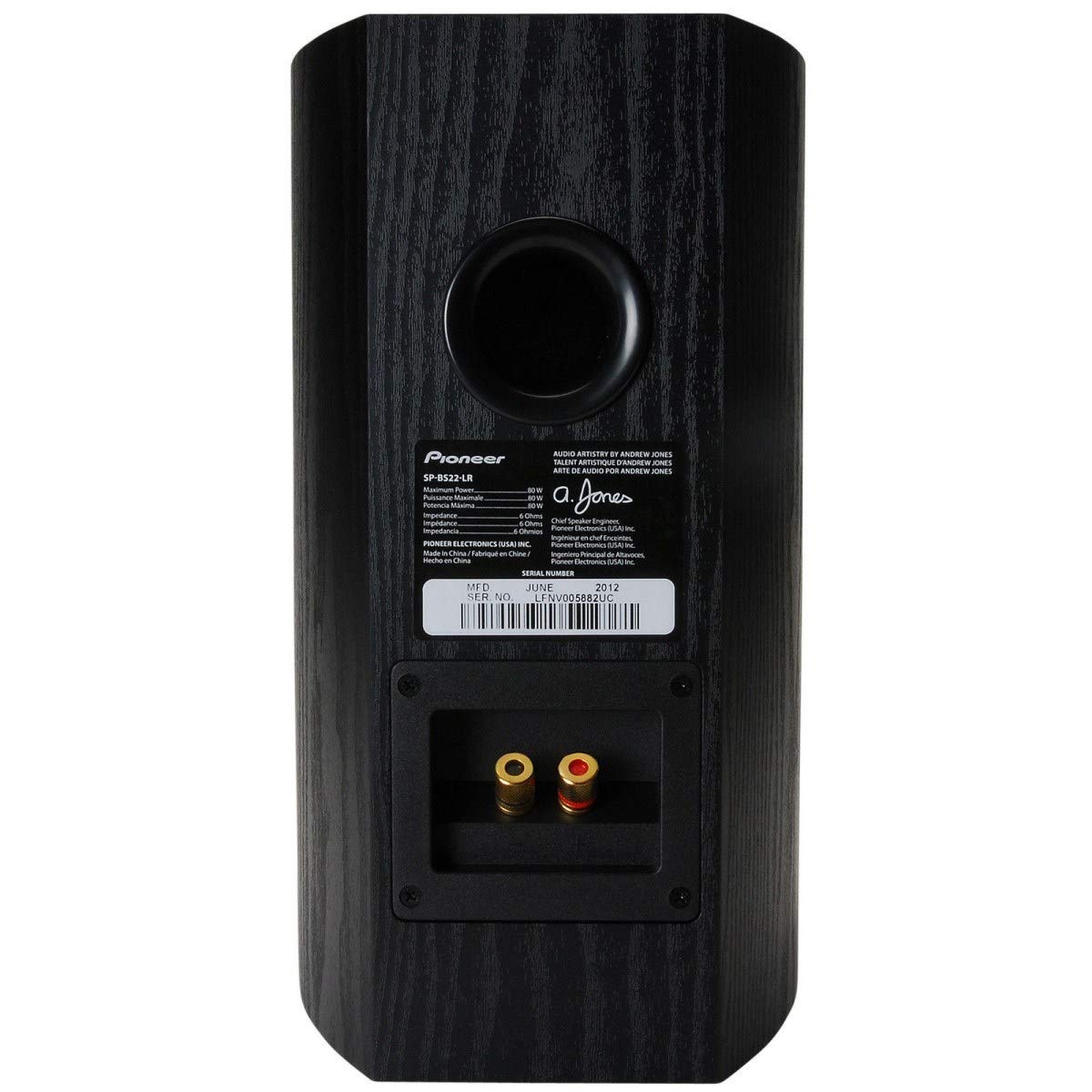 Caixas de Som 80W Projetado por Andrew Jones, Pioneer, SP-BS22-LR