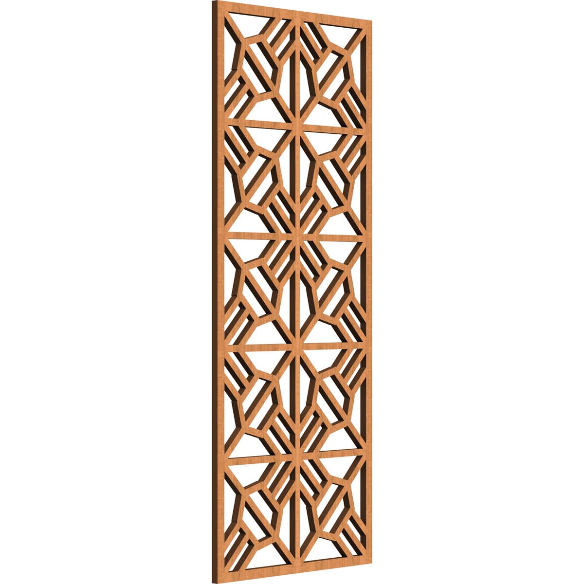Auburn Decorative Pierced Fretwork Wood Wall Panels, 13 3/8"W x 34 3/8"H x 3/8"T, Cherry