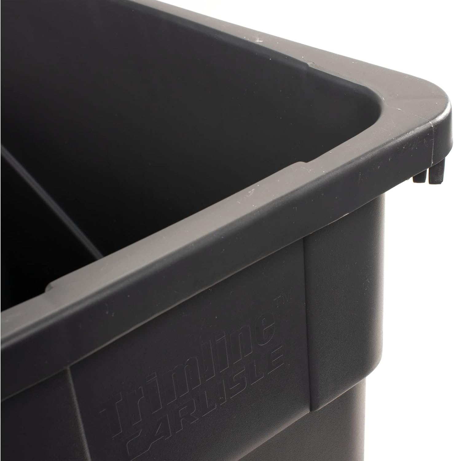 Gray 15 Gallon Rectangular Plastic Commercial Trash Can