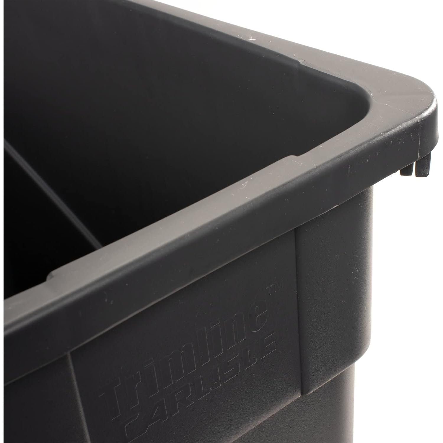 Gray 15 Gallon Rectangular Plastic Commercial Trash Can