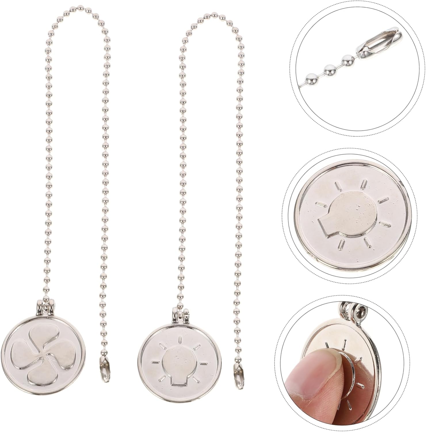 VOSAREA 2pcs Ceiling Fan Pendant Pull Chain Fan Chain Extender Decorative Pulls for Decor