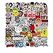 Sticker Pack 100-Pcs Adesivo Rock And Roll,Cool Adesivi per Laptop MacBook Moto Graffiti Patch Skateboard autoadesivi paraurti Hippie Decals Bomba Impermeabile