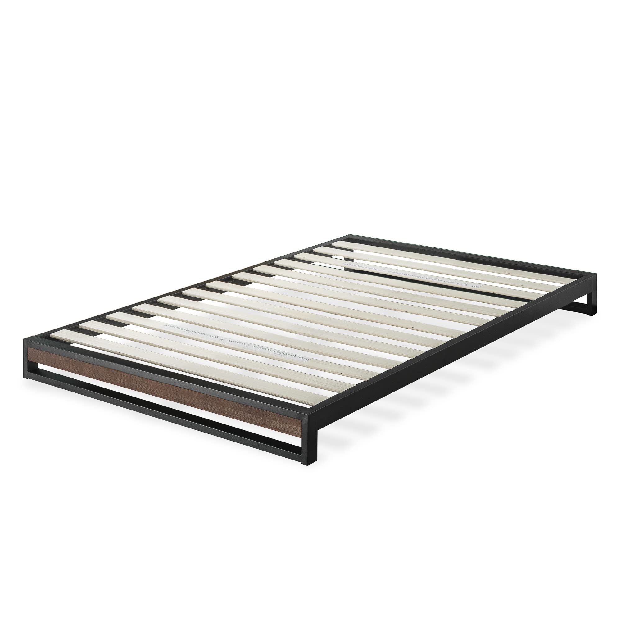 ZINUS GOOD DESIGN Award Winner Suzanne 6 Inch Metal and Wood Platforma Bed Frame/No Box Spring Needed/Wood Slat Support, Grey Wash, Twin
