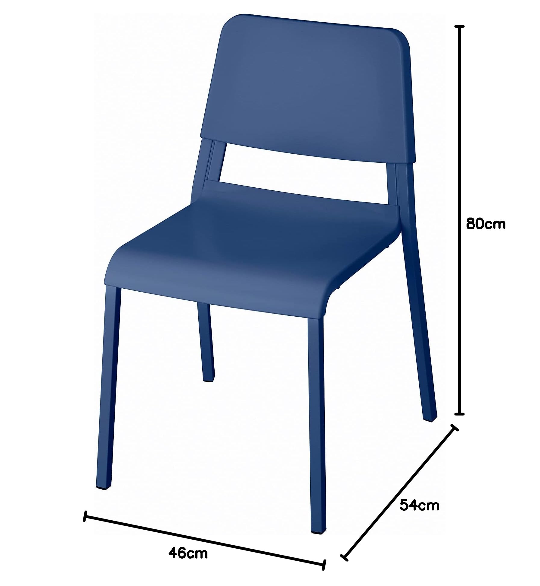 Ikea TEODORES Chaise Bleu