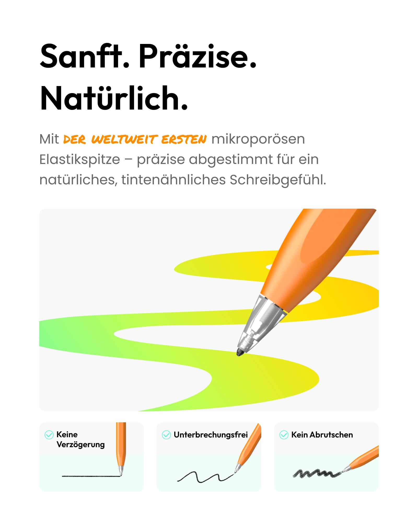 Metapen Air8 Pro X iPad Stift, Air-Flex Soft-Tip, Micro-Luftkammern, 26H Akku, Bleistiftgefühl | iPad Pencil mit 26-Stunden-Akku, Stift für iPad A16/11/10/9/8/7/6, Pro12.9/11/13 Zoll M4/M5, Air 3/4/5/M2/M3/M4, Mini 5/6
