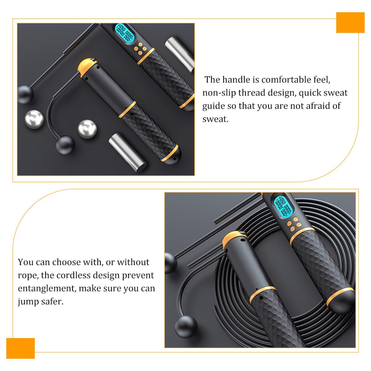 Gatuida Cuerda de Saltar Ajustable con Contador Digital Cuerda Pesada de Resistente para Fitness Ejercicio y Entrenamiento de Alta Intensidad para Mujeres