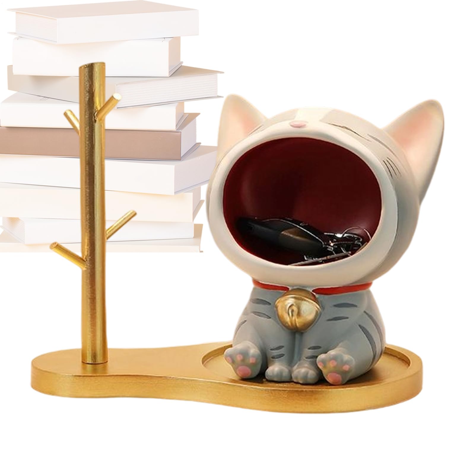 Plat à bonbons chat en résine idée cadeau déco originale maison