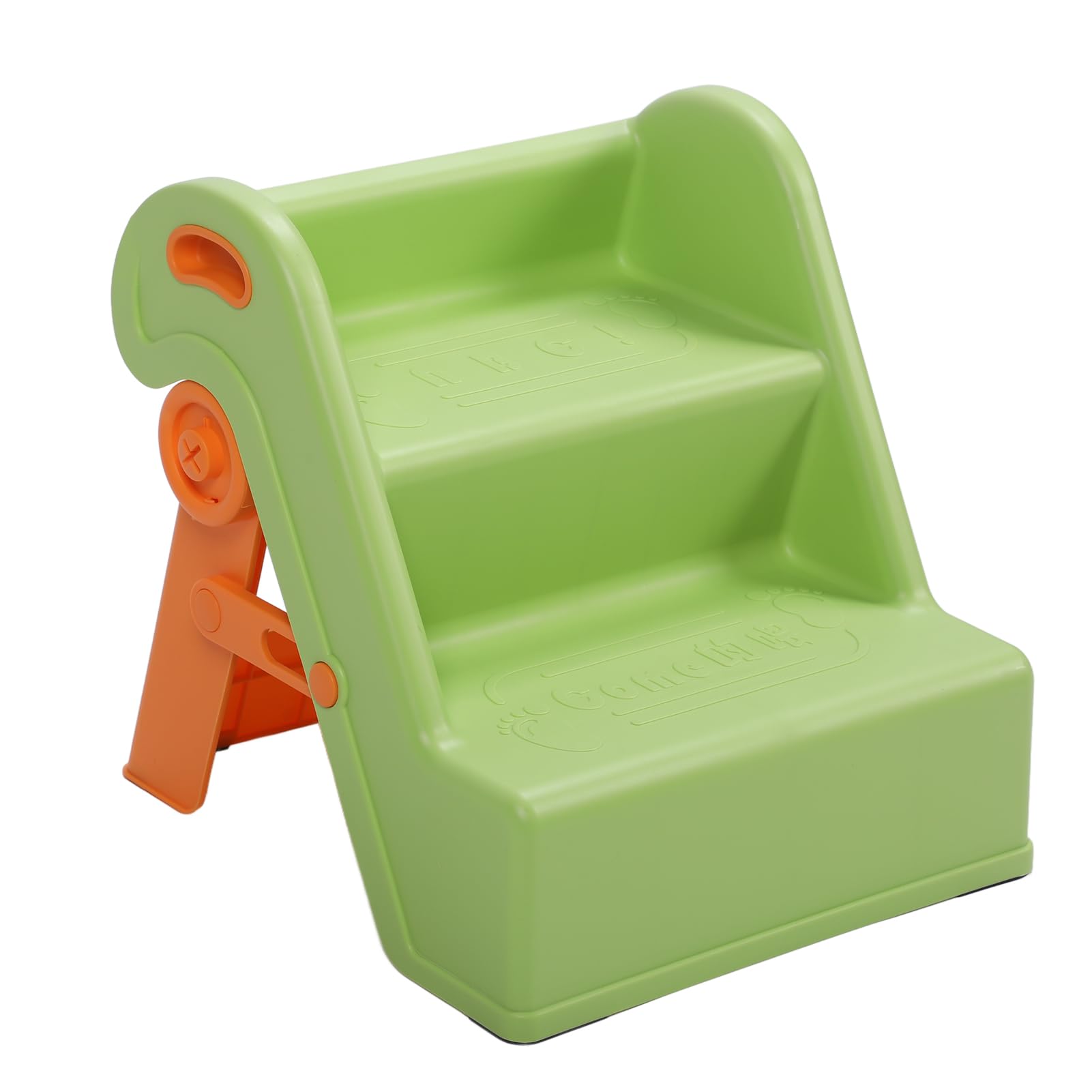 Pongnas Sgabello Pieghevole per Bambini a 2 Gradini con Paraspruzzi e Design Antiscivolo per Usare il Vasino e l'uso in Bagno Verde (GREEN)