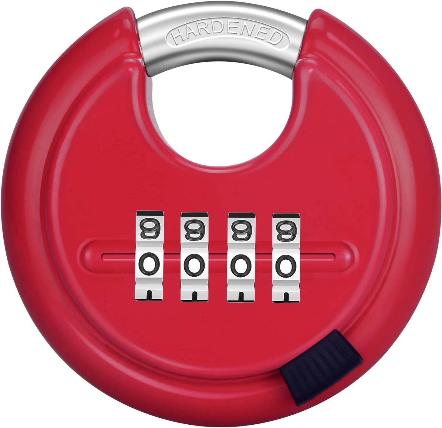 GLIVE (LABEL) Keyed Padlocks 4 Digit Combination Disc Padlock with Hardened Steel Shackle Combo Lock for Sheds, Storage Unit, School Gym Locker and Fence (Alloy, RED) (B0D5V3837Z) Amazon Price History, Amazon Price Tracker