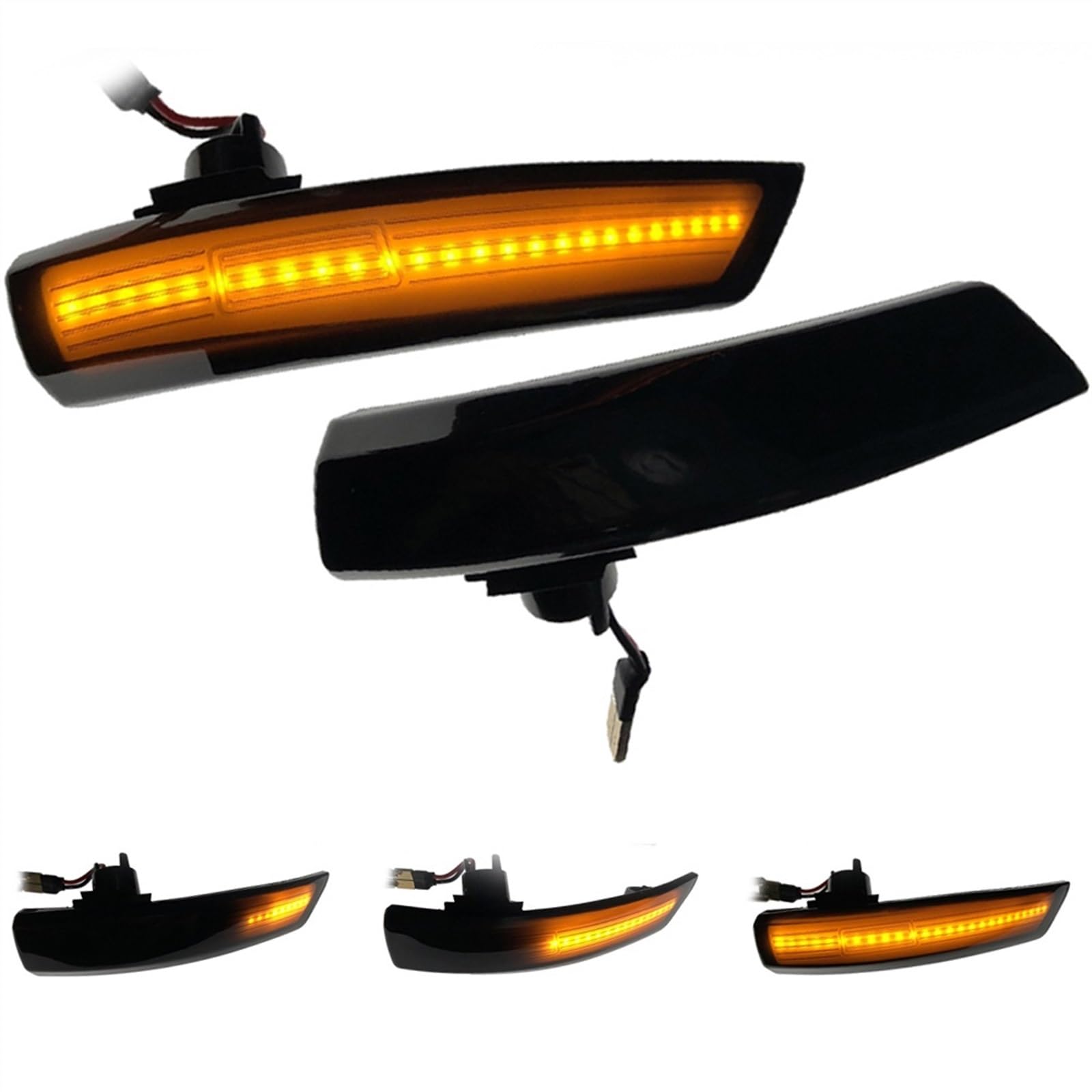 intermitentes laterales Compatible Con Ford Para Focus Mk2 Mk3 Para Mondeo Mk4 2007-2016 Luces De Señal De Giro De Marcador Lateral De Coche Indicador De Espejo Retrovisor De Coche Intermitente