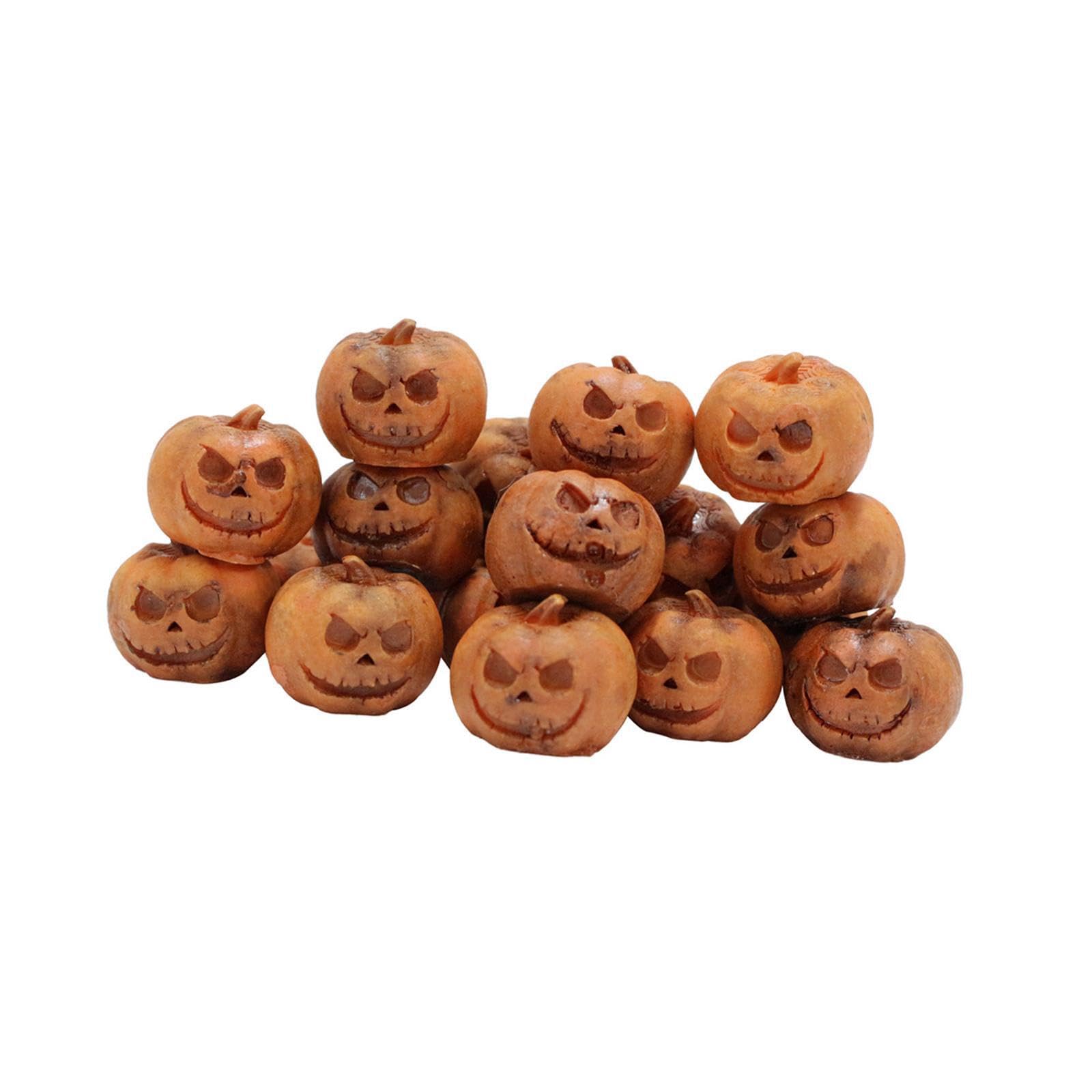 KIXZSAZ Halloween Decorative Pumpkin Figurines Unique Miniature Grimace Sculptures Outdoor Spaces Fairy Garden Elegance Tabletop Party Landscape Home Outdoor Garden Yard