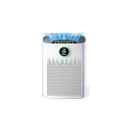 Air Purifiers for Home Large Room, Cover Up to 2400 Ft² with True HEPA Filter, Smart Mode, PM2.5 Air Quality Display, 22dB Sleep Mode, Aromatherapy with 2X-Purification & 360°Air Outlet, HAP603, White