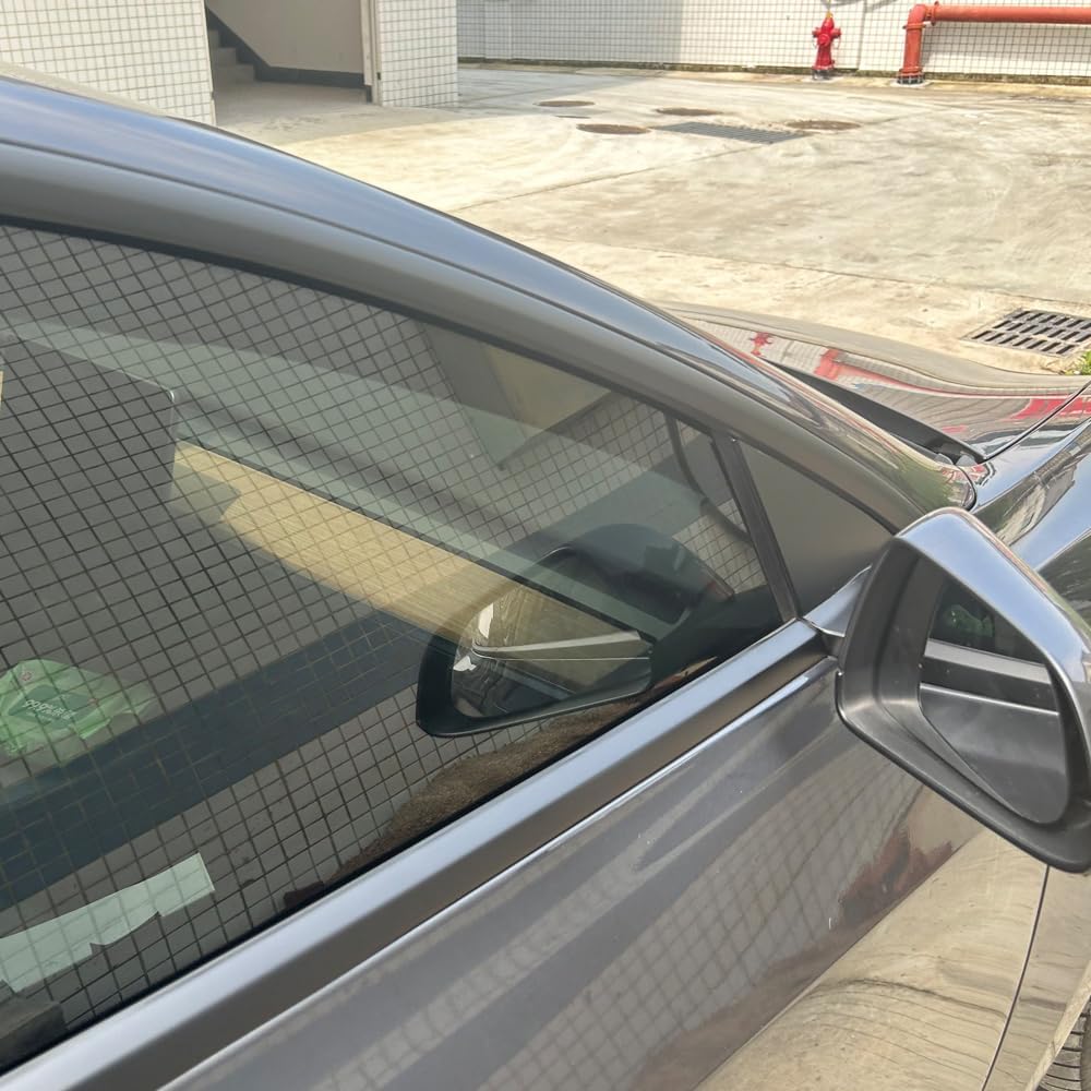 Window Trim Chrome Delete Blackout Overlay Pre-Cut Genuine Vinyl for Tesla Model 3 2017-2025 Matte Black Pattern (Matte Black)