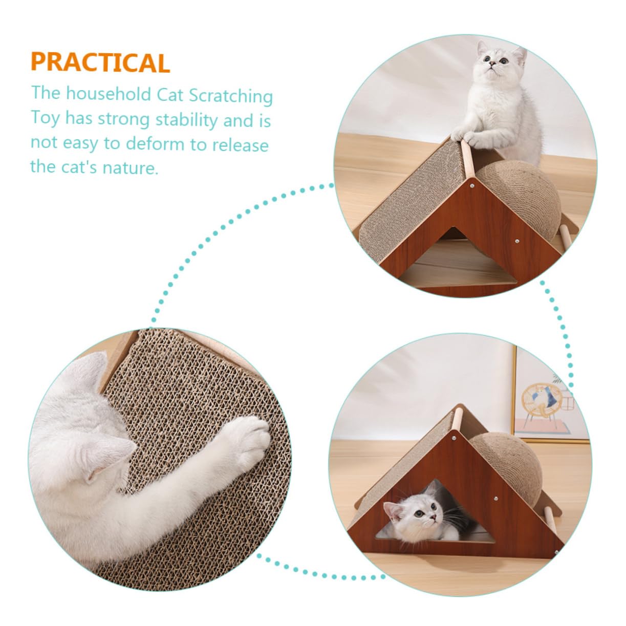 COLLBATH Bola Rascadora para Gatos Ideal para Gatitos Rascador De Suelo Duradero