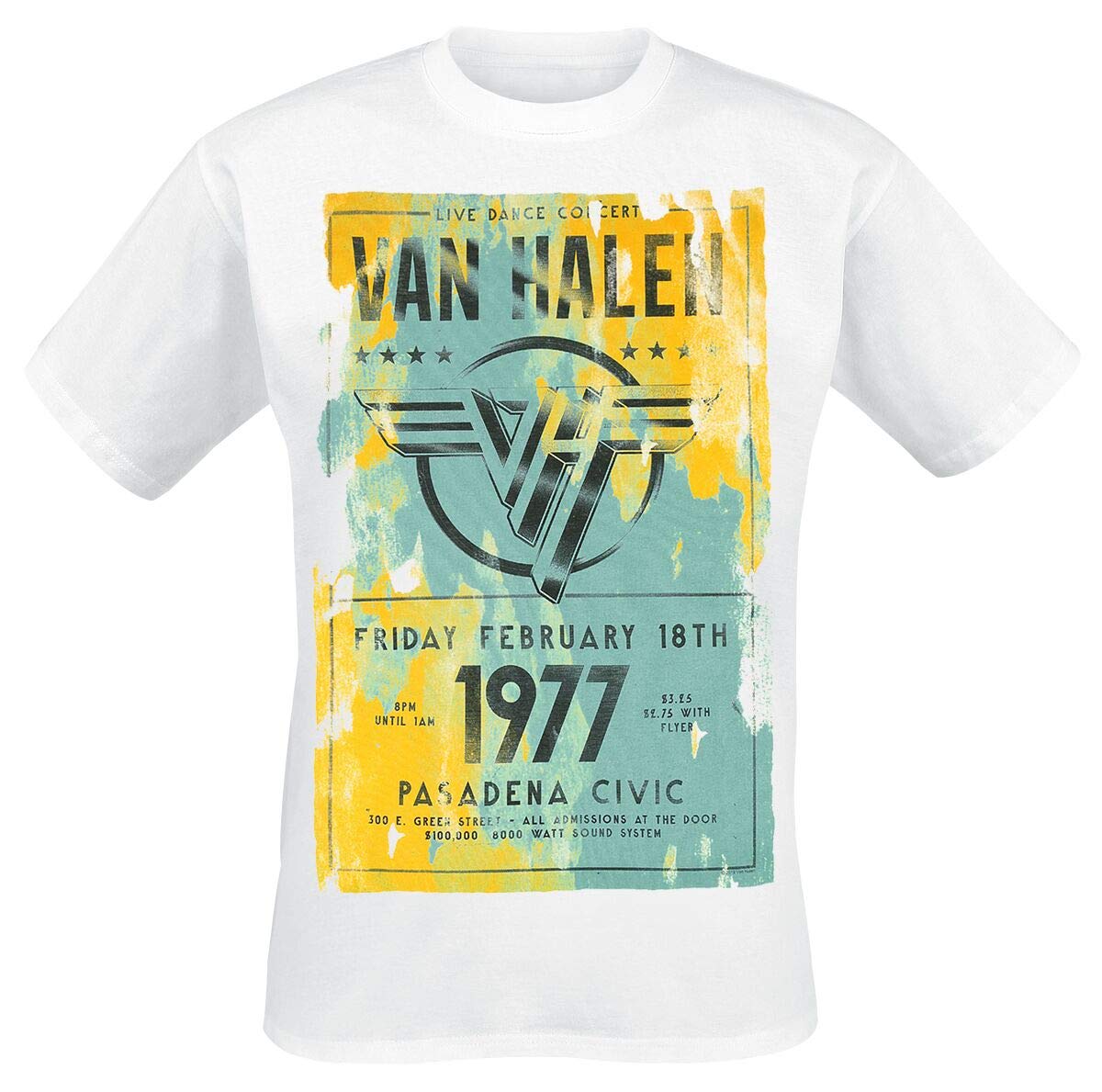Van Halen Pasadena 1977 T-Shirt White XL