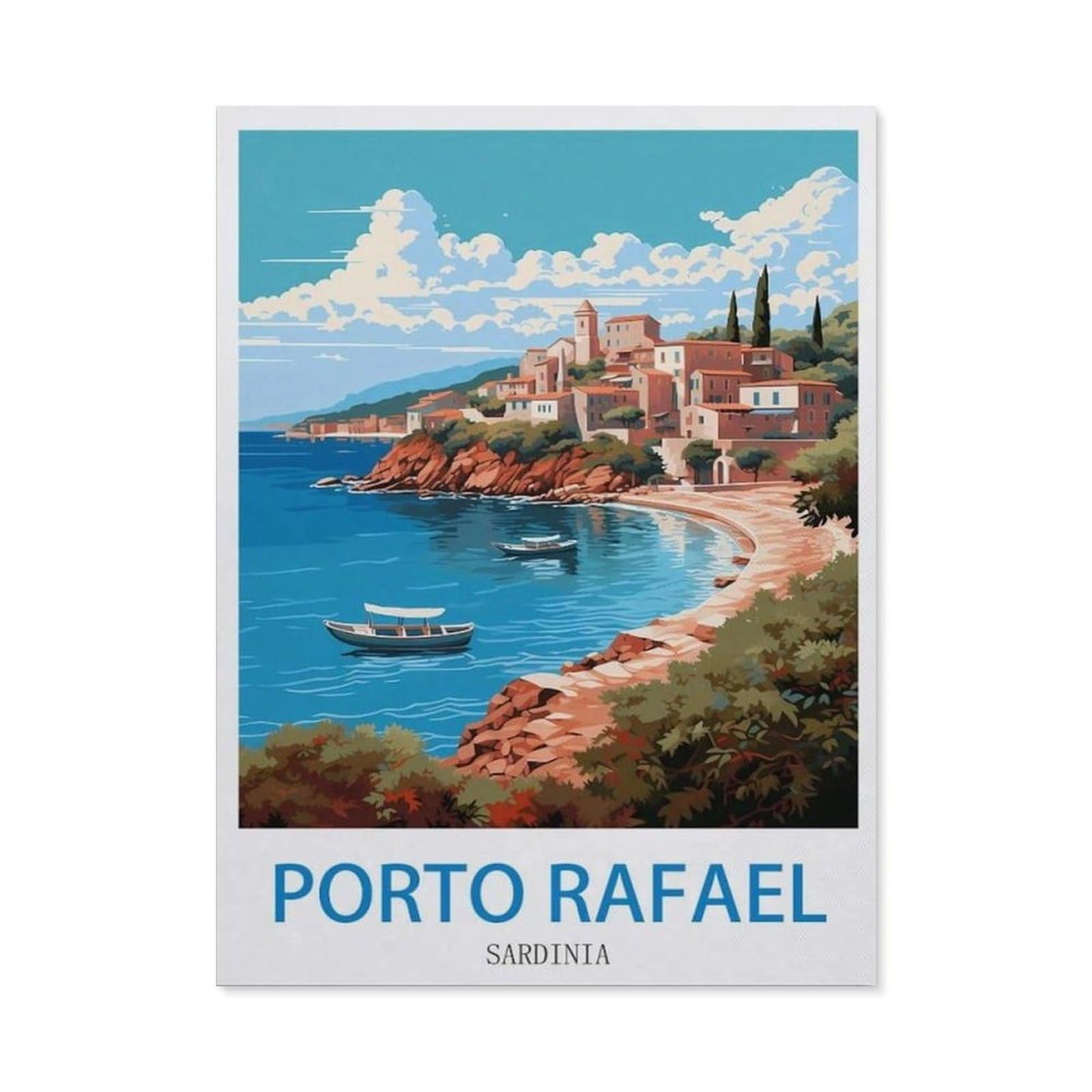 Porto Rafael Sardinia，Funny Poster Wall Art Decor Metal Sign Poster(20x30cm）8x12 inch-EE31