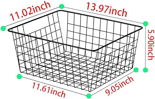 Miniatura 6 de Aeggplant Cestas de alambre para cocina, decoración de granja, organizador de almacenamiento de alimentos de metal, contenedor para refrigerador con