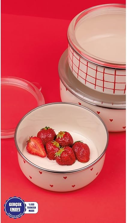 Cupid Vacuum Lid Food Storage Container Set (CAN BE USED IN STOVES)