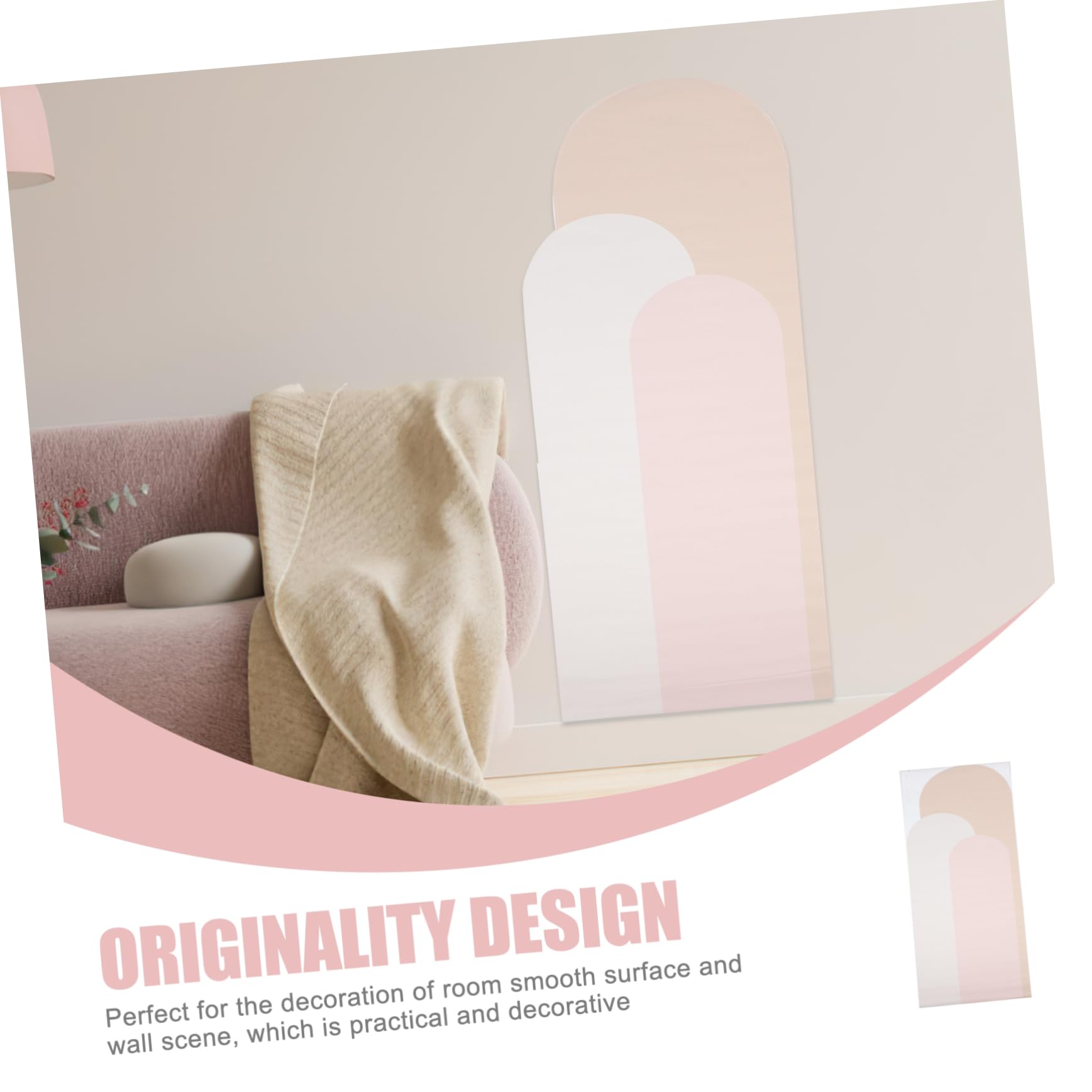 Adesivi Murali Geometrici Arco Boho in Pvc, 2 Pezzi, per Parete