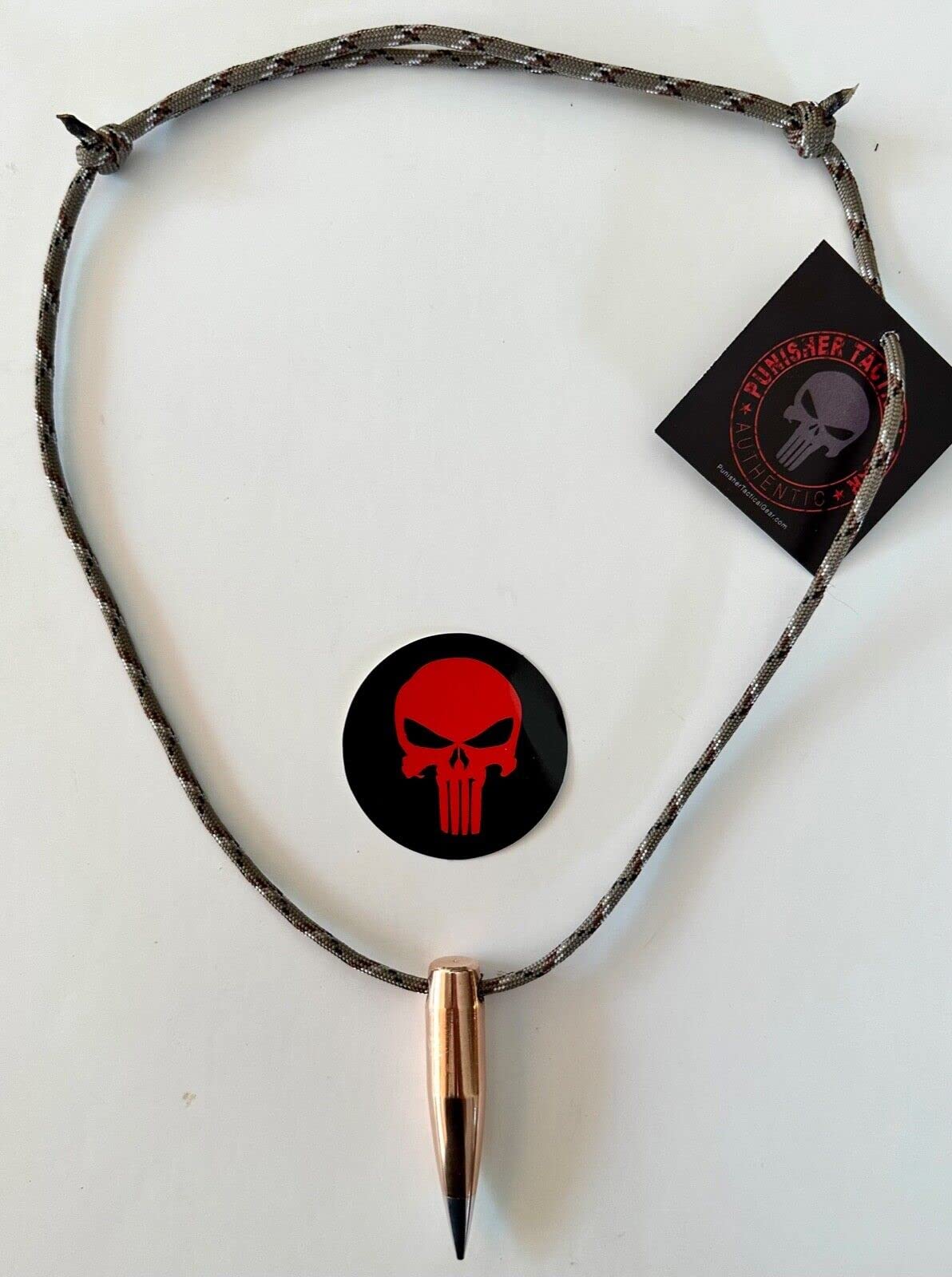 Sniper HOG Tooth .50 Cal Silver Tip.. Paracord + 1 Decal + .Desert Camo