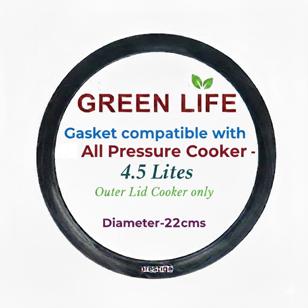 Cooker Gasket for 4.5 Litre Outer Lid Pressure Cooker – 22 cm Diameter Rubber Seal Ring, Durable Heat-Resistant Food-Grade Replacement Gasket for Medium Size Pressure Cookers-image-5