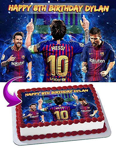 Cakecery Lionel Messi 10 Edible Cake Image Topper Personalized Birthday