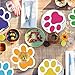 30 Pcs Disposable Dog Paw Print Placemats, Colourful Cartoon Decorative Placemats for Birthday Party Table Setting Supplies Decoration