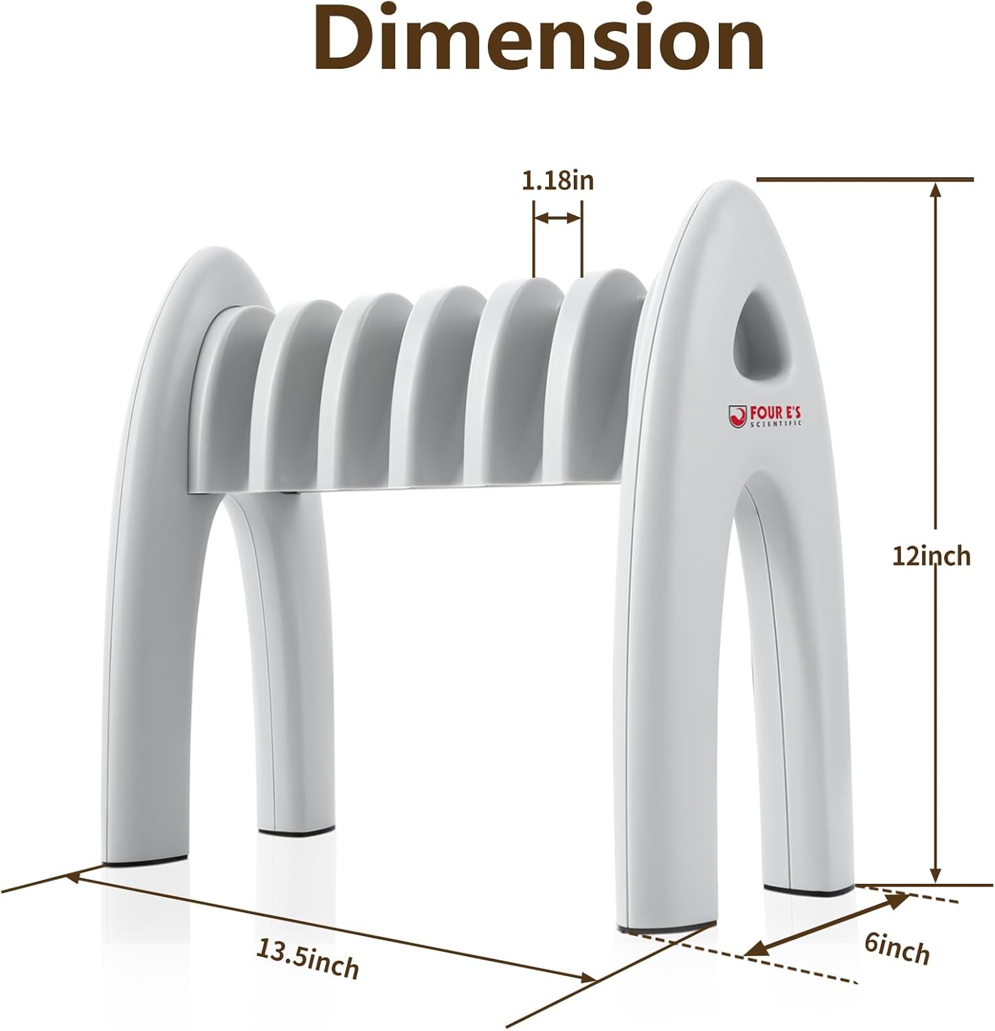 4E's USA Lab Pipette Rack - Compact 6 Slots Pipettor Stand, Science Lab Pipette Racks, Micropipette Rack, Pipette Holder